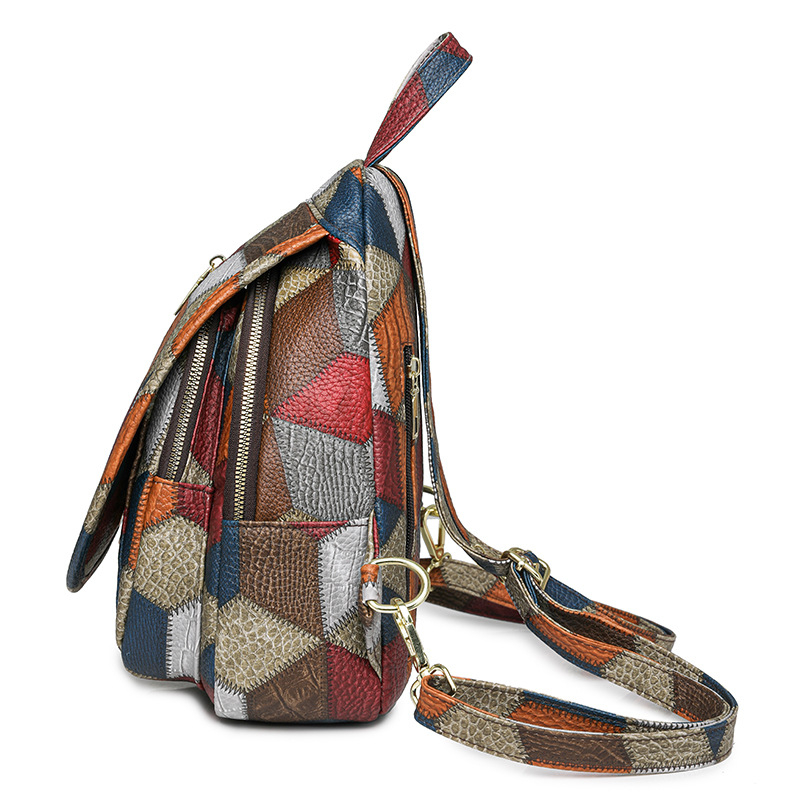 PU чанта за кръст с капак, джоб с цип, вътрешен патч джоб, полиестерна подплата