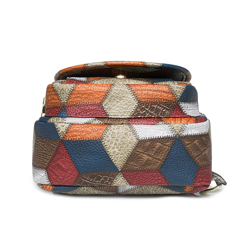 PU чанта за кръст с капак, джоб с цип, вътрешен патч джоб, полиестерна подплата