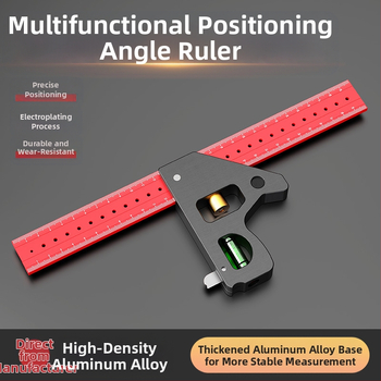90 laipsnių medienos darbams liniuotė ir daugelio funkcijų kampinė liniuotė – storinta, aukštos tikslumo universali kombinuota kampinė liniuotė