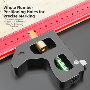 Ξυλουργικός χάρακας 90 μοιρών και πολυλειτουργικός γωνιόμετρος – παχύτερος, υψηλής ακρίβειας, ενιαίος συνδυασμένος χάρακας