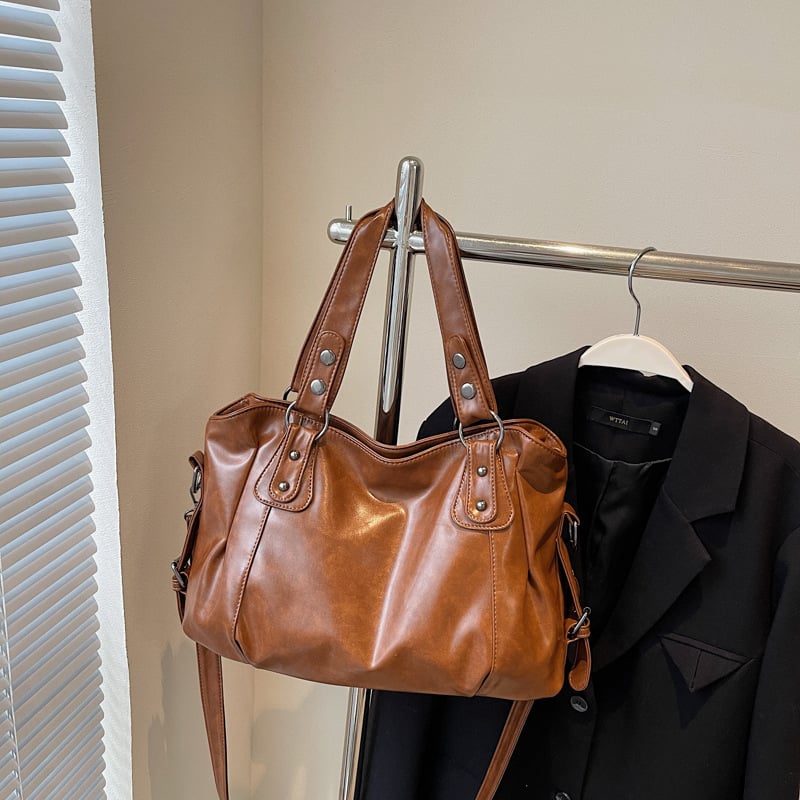 Torba Tote velikog kapaciteta, PU koža, podstava od poliestera, zatvaranje na zip, skriveni džep sa zipom