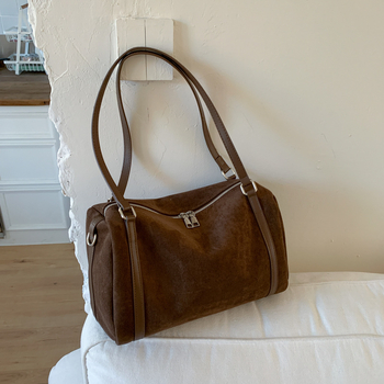 Geantă crossbody texturată pentru femei, din PU, formă orizontal pătrată, închidere cu fermoar, buzunare interioare multiple pentru telefon, ID, laptop și cameră