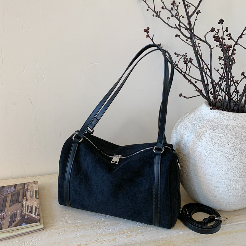 Geantă crossbody texturată pentru femei, din PU, formă orizontal pătrată, închidere cu fermoar, buzunare interioare multiple pentru telefon, ID, laptop și cameră