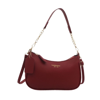 Vieno peties Crescent rankinė, PU, užtrauktukas, 2025 m. pavasaris, miesto stilus