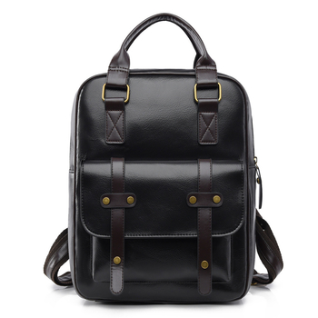 Ženski PU kožni ruksak, proljeće 2025, vodootporan i otporan na habanje, velik kapacitet za kampus, unutarnji džepovi: džep sa zatvaračem, džep za mobitel i džep za prijenosno računalo
