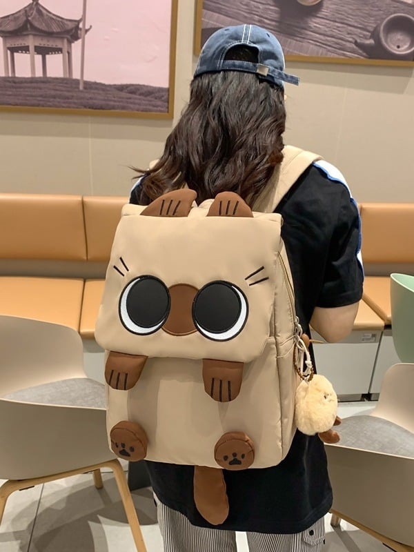 Školska torba u korejskom stilu, lagana, s velikim kapacitetom, vodootporni najlon, kompatibilan s 14-inčnim prijenosnim računalom, za djevojčice