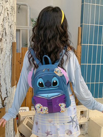 Ghiozdan în formă de pisicuță, cu fundă, material PU, căptușeală din nailon, UNISEX, primăvara 2025