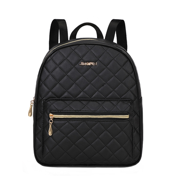Ženski PVC ruksak, ljeto 2024, rombo quilt dizajn, zatvaranje na zip, poliester podstava