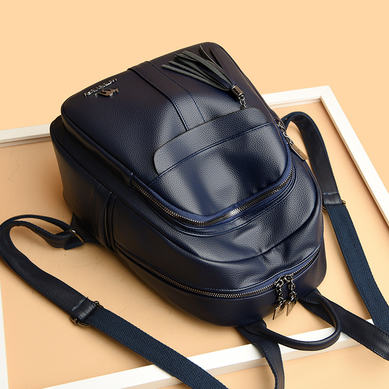 Ženski ruksak – gradski minimalistički stil, PU materijal, zatvaranje na zip, protiv krađe i otpornost na udarce, vodonepropusnost pri prskanju vode