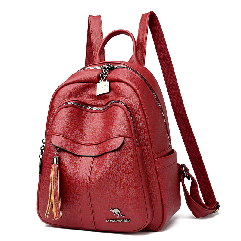 Ženski ruksak – gradski minimalistički stil, PU materijal, zatvaranje na zip, protiv krađe i otpornost na udarce, vodonepropusnost pri prskanju vode