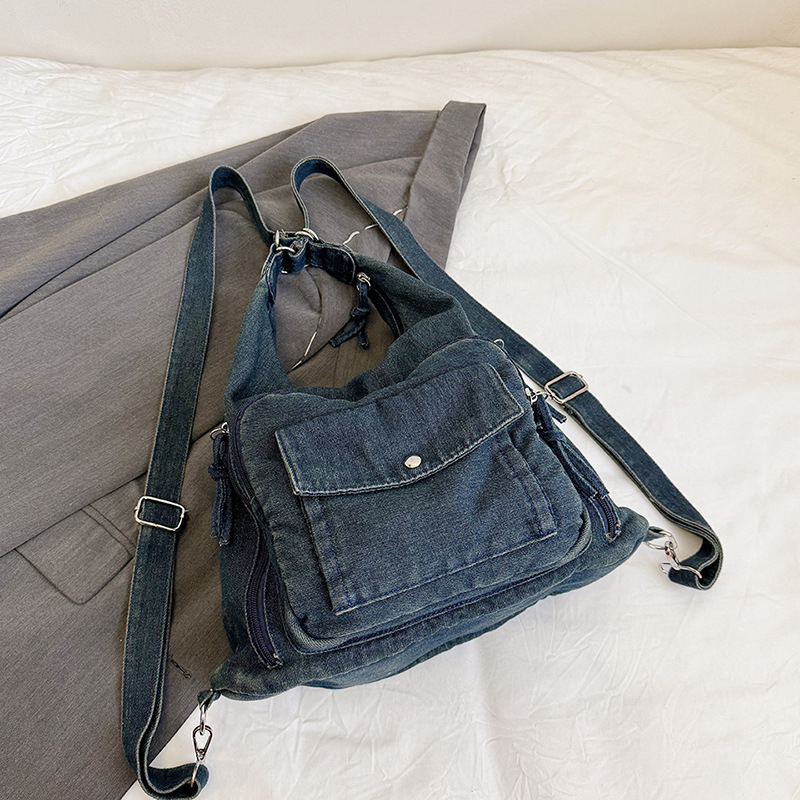 Ženska pamuk Tote torba, kapacitet 20–35L, gradski minimalistički stil, za školu, proljeće 2025, ramenski/crossbody remen s zračnim jastukom