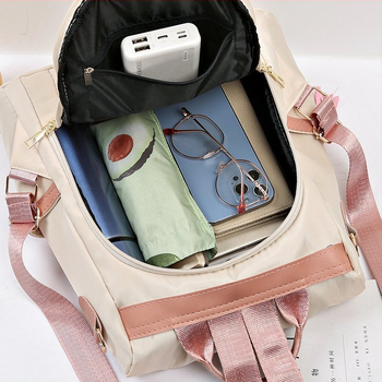 Dámsky batoh na outdoor — Nylon, Nepremokavý, Zips, ID vrecko, Veľká kapacita