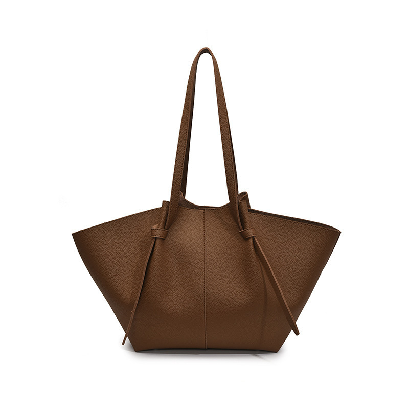 Ženska tote torba velikog kapaciteta – PU materijal, magnetska kopča, pretinac za mobitel, dvostruke ručke, vodoravni kvadratni oblik, proljeće 2025