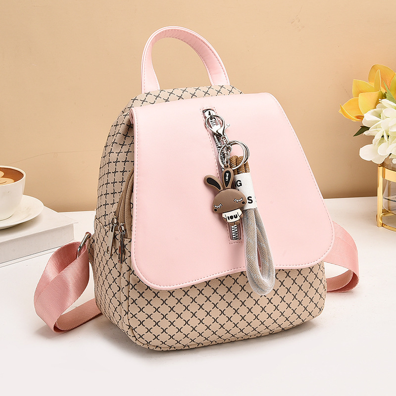 Ženski PU ruksak – ulični stil, otvaranje poklopcem, zaštita od krađe, unutarnji džepovi: džep na zip, džep za mobitel, džep s zatvaračem tip sandwich