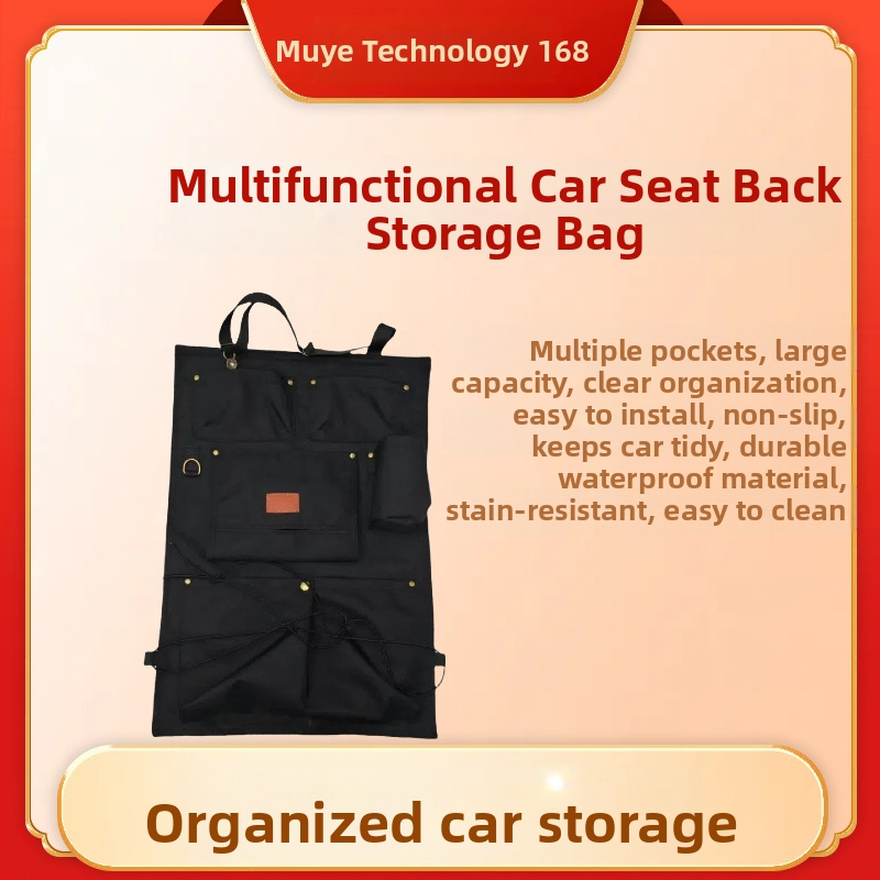 Visiaca taška na zadné sedadlo auta – multifunkčná, z Oxford materiálu, prispôsobiteľná, s držadlom a tlačou loga