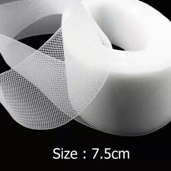 Φούστα τούτου από ελαστικό δίχτυ, 7,5 εκ. πλάτος, παχύ δίχτυ, επένδυση πολυεστέρα