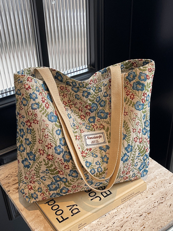 Τσάντα καμβά tote με φερμουάρ, επένδυση πολυεστέρα, unisex σχεδίαση, οριζόντιο τετράγωνο σχήμα, μία ιμάντα