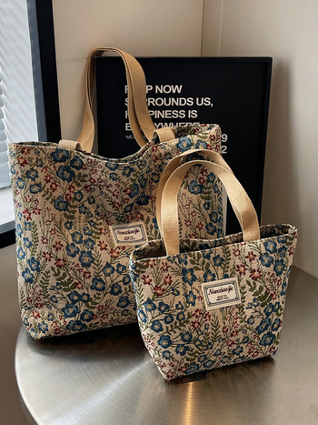 Τσάντα καμβά tote με φερμουάρ, επένδυση πολυεστέρα, unisex σχεδίαση, οριζόντιο τετράγωνο σχήμα, μία ιμάντα