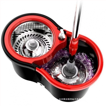 Σετ κάδου για σφουγγάρισμα με περιστρεφόμενο μηχανισμό στύψιμο, πανί από μικροϊνές, ράβδος από ανοξείδωτο ατσάλι, απόστραγγιση 50–60%, ικανότητα φόρτωσης κάτω από 10 kg