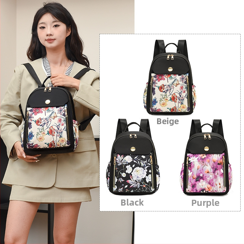 Batoh na každodenné nosenie, mestský štýl, nylon, zapínanie na zips, polyesterová podšívka, vnútorná kapsa na zips, jar 2025