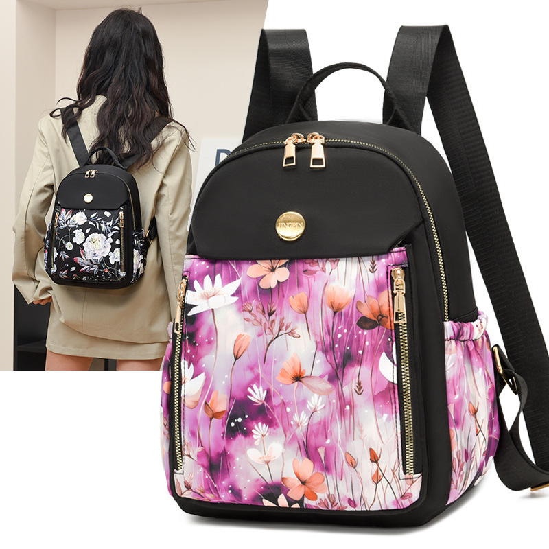 Ruksak za svakodnevnu upotrebu, gradski stil, najlon, zatvaranje na zip, unutarnja džep sa zatvaračem, proljeće 2025