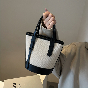 Dámska bucket taška, materiál PU, štýl Urban simplicity, podšívka polyester, zapínanie zipsom