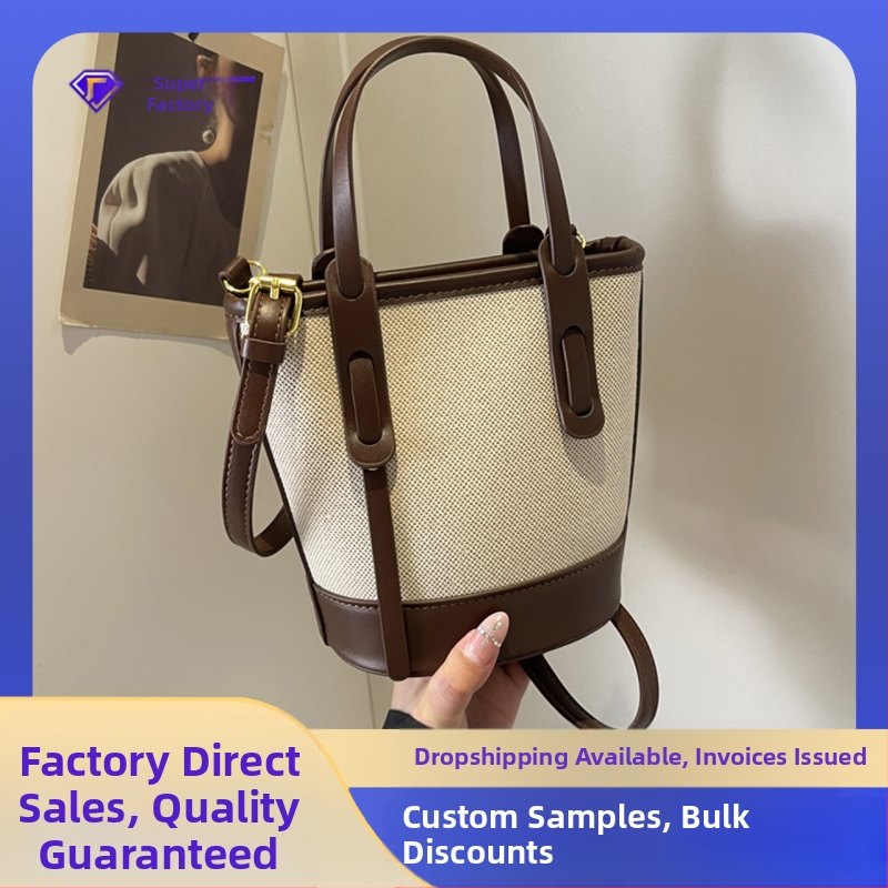 Dámska bucket taška, materiál PU, štýl Urban simplicity, podšívka polyester, zapínanie zipsom