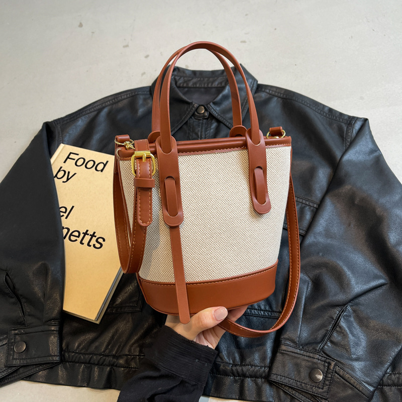 Ženska bucket torba, materijal PU, stil Urban simplicity, podstava od poliester, zatvaranje zatvaračem