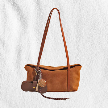 Lu kožna torbica za rame – podlaktni stil, vodoravni kvadratni oblik, magnetsko zatvaranje, džep sa zatvaračem