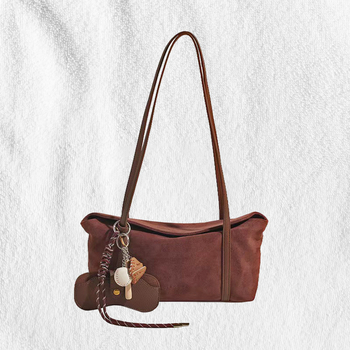 Lu kožna torbica za rame – podlaktni stil, vodoravni kvadratni oblik, magnetsko zatvaranje, džep sa zatvaračem