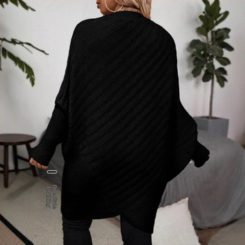 Sveter s V výstrihom, bat rukávy, voľný strih, Arctic velvet látka (polyester, akryl)