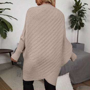 Sveter s V výstrihom, bat rukávy, voľný strih, Arctic velvet látka (polyester, akryl)