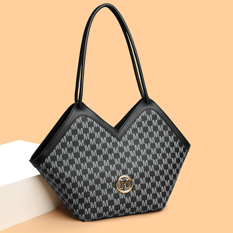 PU кожена Tote чанта - градска простота, хоризонтална квадратна форма, цип за затваряне, вътрешен джоб за телефон