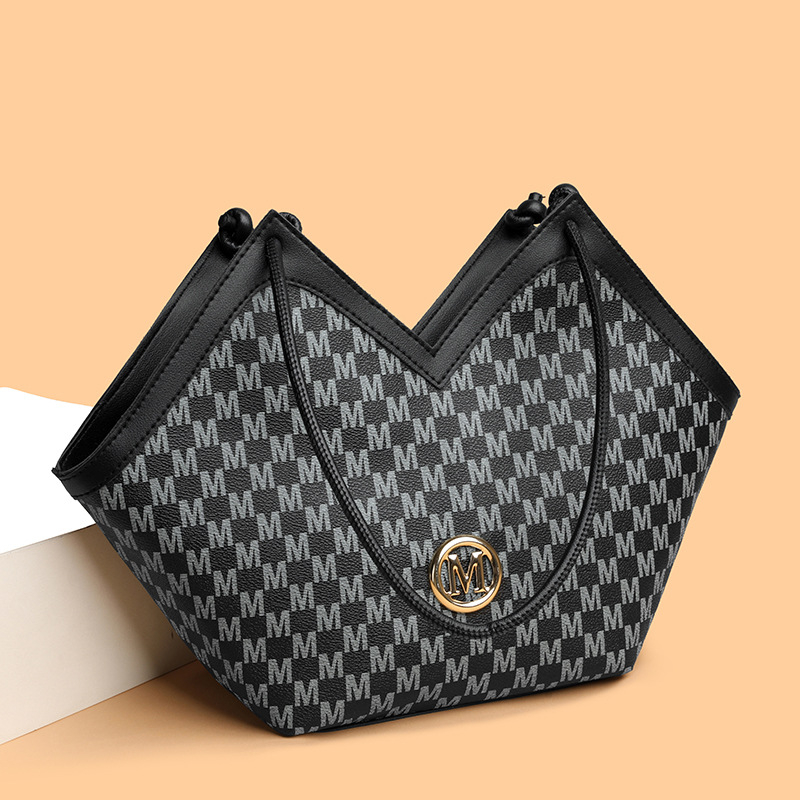 PU кожена Tote чанта - градска простота, хоризонтална квадратна форма, цип за затваряне, вътрешен джоб за телефон