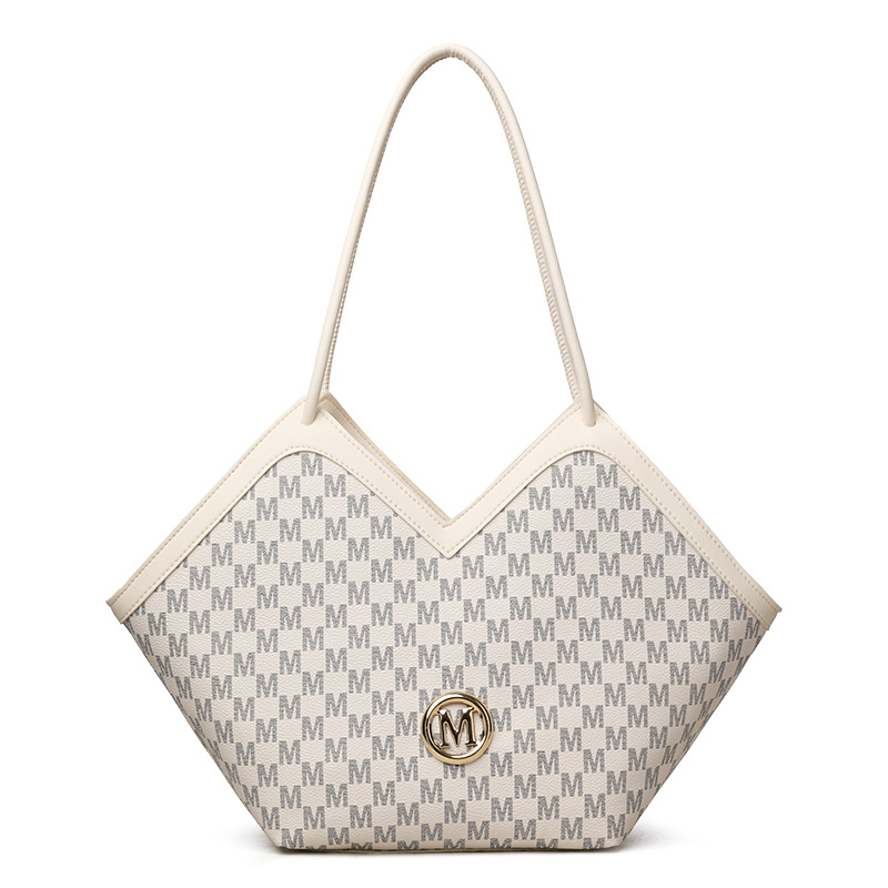 PU кожена Tote чанта - градска простота, хоризонтална квадратна форма, цип за затваряне, вътрешен джоб за телефон