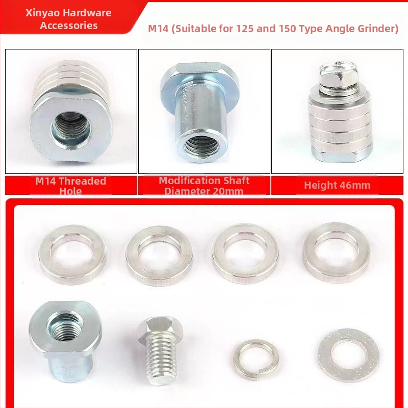 Аксесоар за модифициран ъглошлайф за слот-машина с галванизиран адаптер, 125/100, алуминиева конструкция