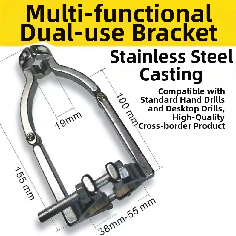Stabilus kvaršto skylės grąžto laikiklis rankiniams ir staliniams grąžtams, konvertuojamas į rankinį grąžtą
