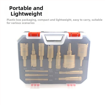 Комплект за сухо пробиване на дупки в плочки — за гранит, мрамор, витрифициран порцелан и керамични камъни