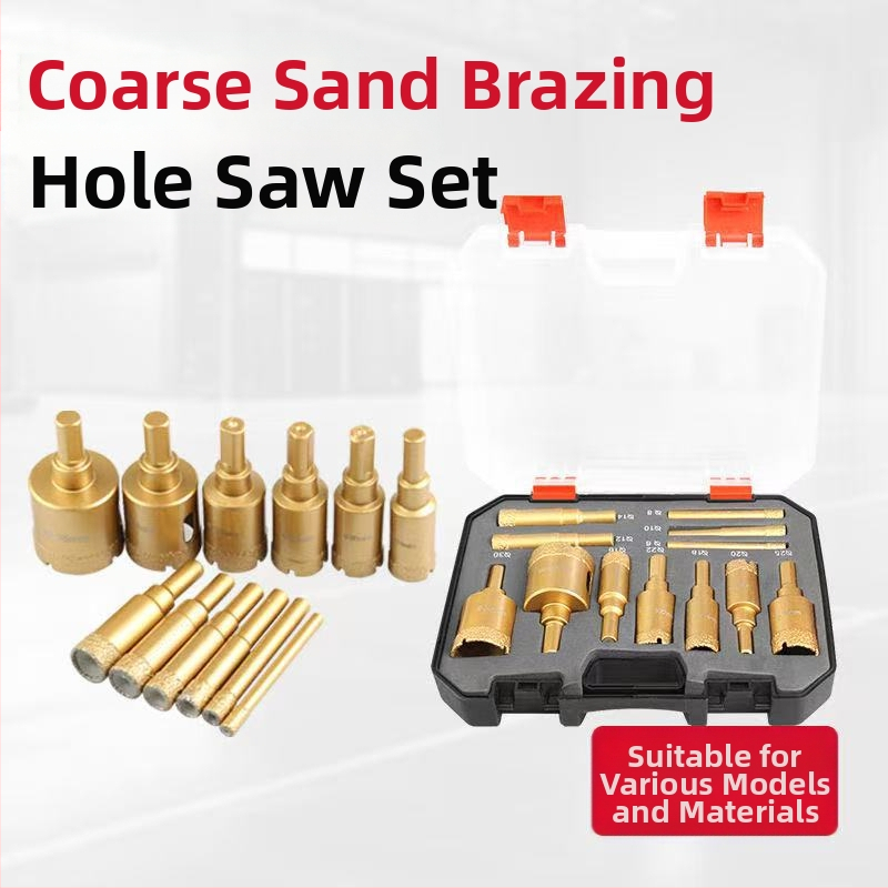 Комплект за сухо пробиване на дупки в плочки — за гранит, мрамор, витрифициран порцелан и керамични камъни