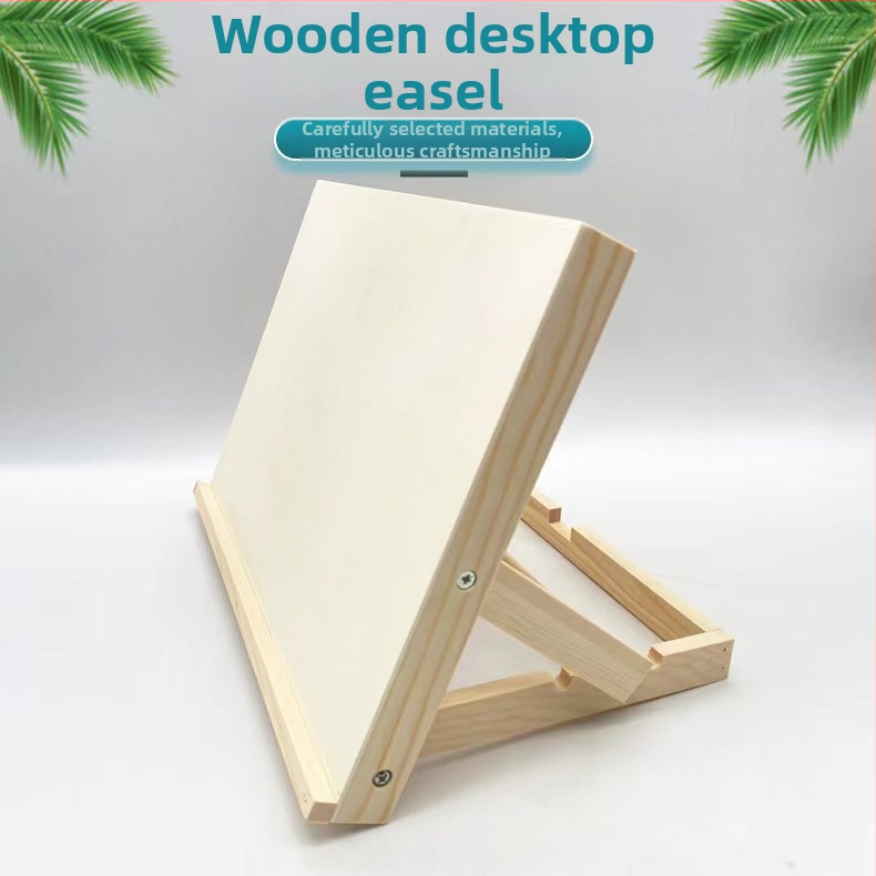 Drevený stolný stojan na maľovanie pre študentov umenia, skladací, prenosný, naklonená kresliaca doska