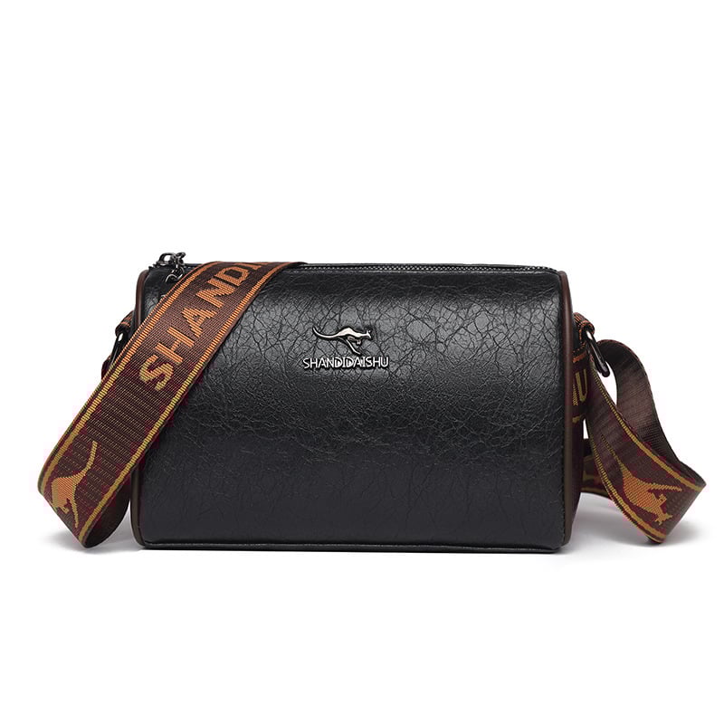 PU materijala crossbody torbica, vodoravni kvadratni oblik, zatvaranje na zip, unutarnji džepovi: džep sa zipom i džep za telefon, trodimenzionalni dizajn