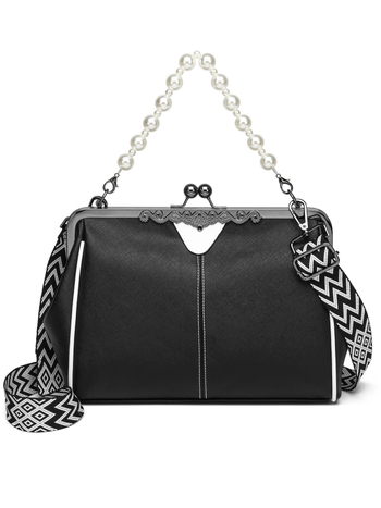 Ženska torba za rame i crossbody - PU koža, horizontalni kvadratni oblik, zatvaranje na bravu, unutarnji džepovi za telefon i osobnu iskaznicu, poliester podstava