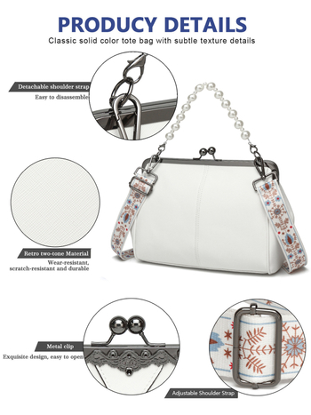 Ženska torba za rame i crossbody - PU koža, horizontalni kvadratni oblik, zatvaranje na bravu, unutarnji džepovi za telefon i osobnu iskaznicu, poliester podstava