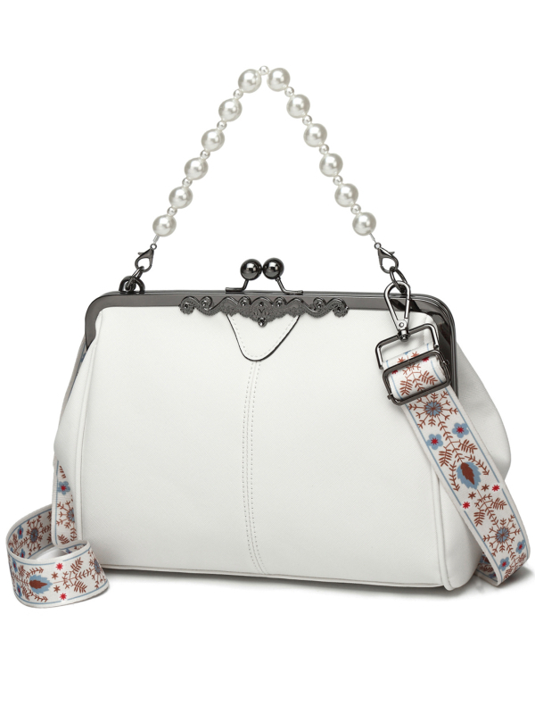 Ženska torba za rame i crossbody - PU koža, horizontalni kvadratni oblik, zatvaranje na bravu, unutarnji džepovi za telefon i osobnu iskaznicu, poliester podstava