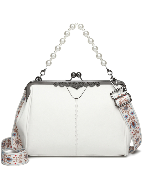 Ženska torba za rame i crossbody - PU koža, horizontalni kvadratni oblik, zatvaranje na bravu, unutarnji džepovi za telefon i osobnu iskaznicu, poliester podstava