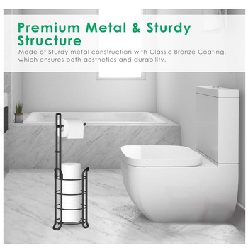 Stovintis kaltuoto plieno tualetinio popieriaus laikiklis, apskritos formos dizainas, šiuolaikinis minimalistinis stilius, dažytas paviršius