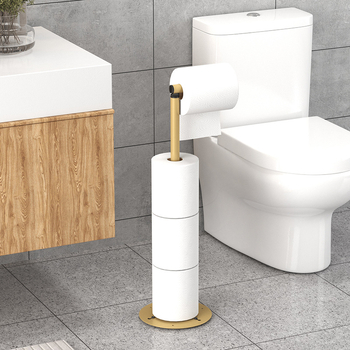 Jenidan grindinis stovintis tualetinio popieriaus laikiklis iš anglies plieno su pagrindu, šiuolaikinio minimalistinio stiliaus modelis 1731