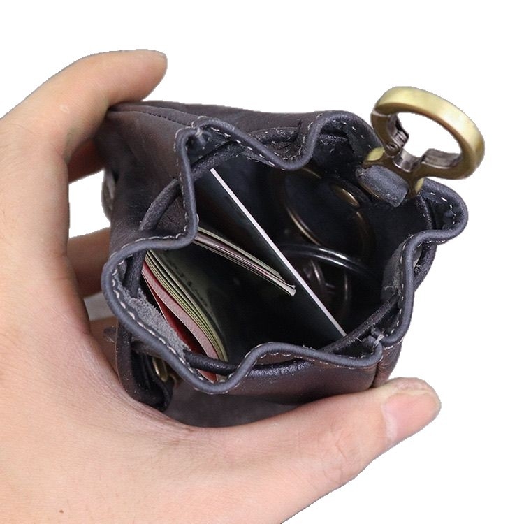 Portofel pentru monede și suport pentru carduri, Piele de vită, căptușeală: Piele de vită, Model animal, Antibacterian, Primăvara 2025