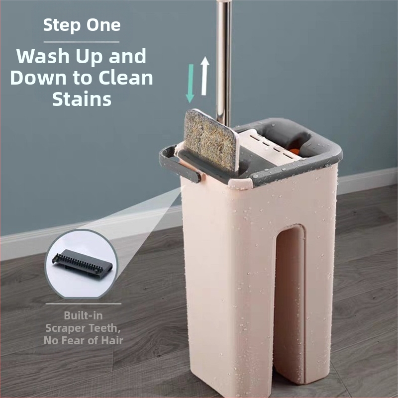 Plošni mop, mikrovlakno, nehrđajući čelik – drška, postotak uklanjanja vlage 80–90%, Velcro sustav za pričvršćivanje, 3 godine trajanja