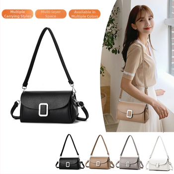 Malá štvorcová kabelka, unisex štýl, PU koža, crossbody kabelka, polyesterová podšívka, zapínanie na klapku, jeden ramenný popruh